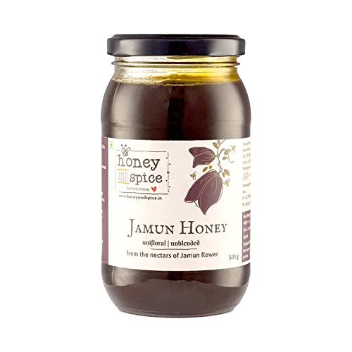 Honey and Spice Jamun Honey | Pure & Natural Honey Single Origin Unblended Premium Jamun Honey from The Nector of Jamun Flowers | No Added Sugar & Preservatives | 500 Gm von Honey and Spice