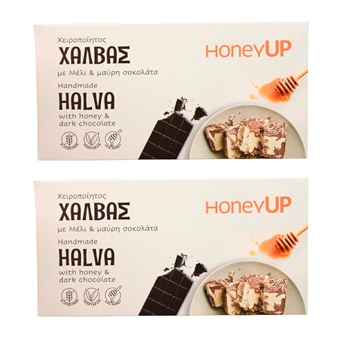 HoneyUp Halva mit Honig und Schokolade, 2er Pack x 200g (Insgesamt: 400g) von HoneyUp