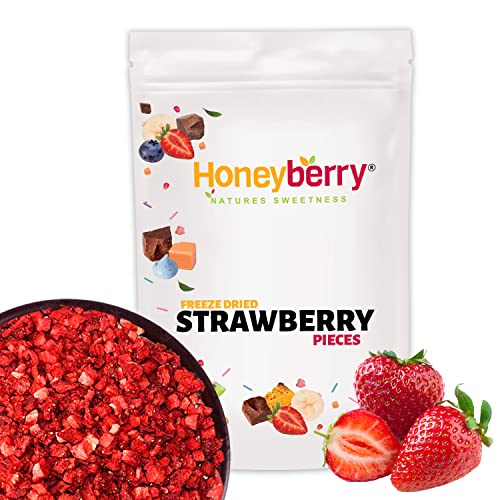 Gefriergetrocknete Erdbeeren Stücke 100g - Erdbeeren Gefriergetrocknet von Honeyberry