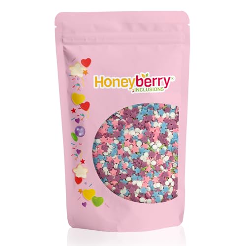 Party-Mix Streusel 200g - Natürliche Essbare Streusel Tortendeko - Geburtstag Deko Streusel, Streudeko, Zuckerstreusel Perfekt zum Verzieren von Kuchen, Muffins und Desserts - Hergestellt in der EU von Honeyberry