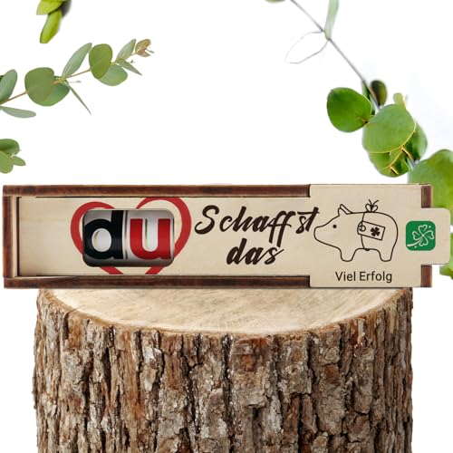 Du Schaffst Das Geschenk Box für Duplo Schokoriegel Geschenkbox 1pcs Holz Deko für Prüfung Abitur zur Glück Viel Erfolg (ohne Riegel, Montage erforderlich) von Hongma