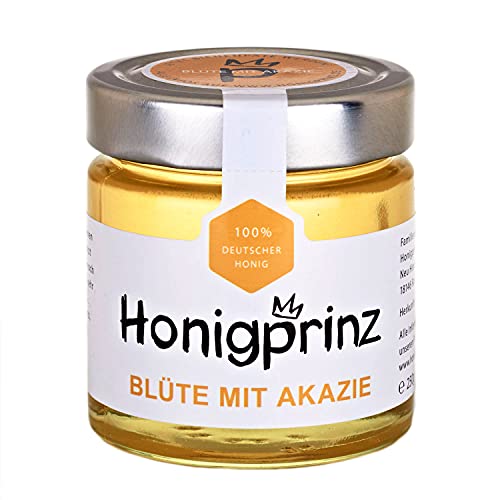 Honig 100% Deutscher Akazienhonig flüssig (Akazienhonig 1 x 500g) Honigprinz Deine Familien – Imkerei von Honigprinz