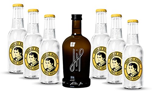 Hoos London Gin Paket - 6x Thomas Henry Tonic Water 0,2l + Hoos London Dry Gin 0,5l (44% vol.) - Das perfekte Gin Tonic Paket. von Hoos + Thomas Henry