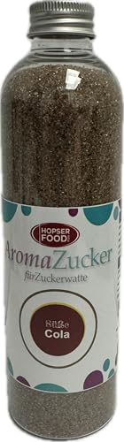 230 g Farbzucker Aromazucker für Zuckerwatte Bunt | Erdbeere, Kirsche, Cola, Vanille, Blau Zuckerwattezucker (230 g, Cola) von Hopser Food Fun