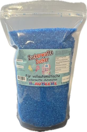 Grober Zucker 1,5 Kg für vollautomatische Zuckerwattemaschine Geprüft (Blau) von Hopser Food Fun