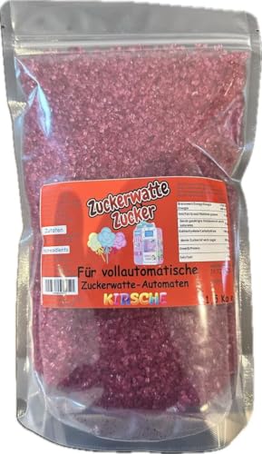 Grober Zucker 1,5 Kg für vollautomatische Zuckerwattemaschine Geprüft (Rosa) von Hopser Food Fun