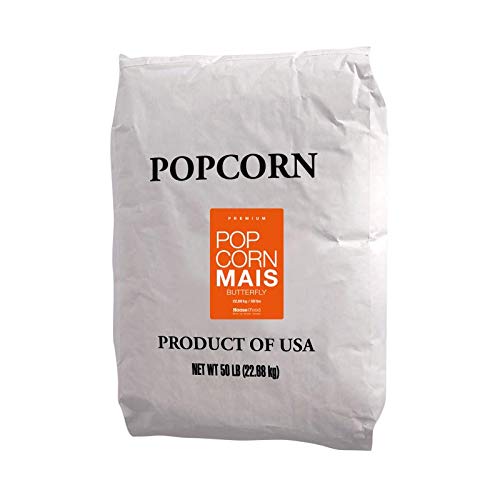 Popcornmais Premium Butterfly Mais Kinopopcorn 22,68 Kg Sack XXL 1:46 Popvolumen von Hopser Food Fun