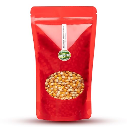 Premium Mushroom Popcorn Kinopopcorn 500 Gramm XL 1:46 Premium Popcorn Popvolumen im wieder verschließbarem Beutel GMO Frei von Hopser Food Fun