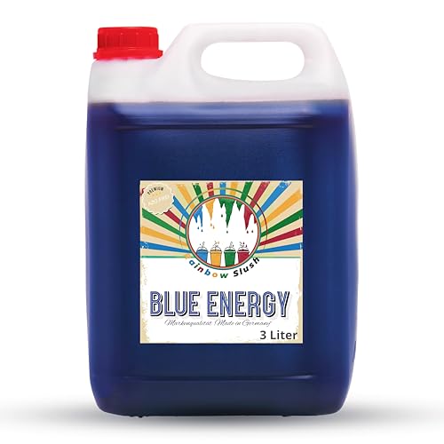 Rainbow Slush Sirup AZO FREI | 3 Liter Kanister | für 18 Liter Slush | Konzentrat für Slushy Maker 1:5 (Blue Energy) von Hopser Food Fun