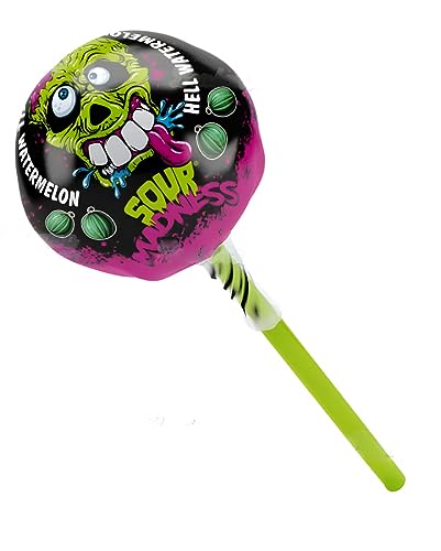 Sour Madness Lollipop als extra saurer Lutscher 1 Stück von Horror-Shop