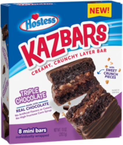 Hostess Kazbars, 284 ml (enthält 8 Mini-Riegel) (Triple Chocolate) von Hostess