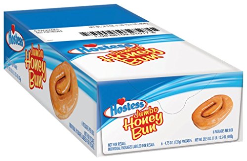 Jumbo-Honigbrötchen, einzeln verpackt, 135 ml, 6 Stück von Hostess