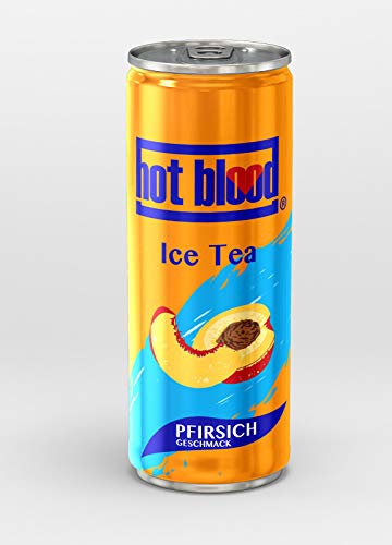 Hot Blood Eistee Pfirsich, 24er Pack, inkl. Pfand EINWEG (24 x 330 ml) von Hot Blood