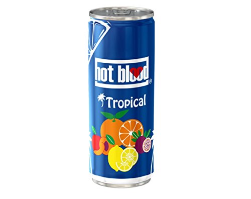 Hot Blood Tropical Erfrischungsgetränk, 24er Pack, inkl. Pfand EINWEG (24 x 330 ml) von Hot Blood