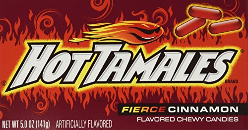 Hot Tamales, Fierce Cinnamon Chewy Candy, Theater Box Style, 5oz Box (Pack of 6) by Hot Tamales