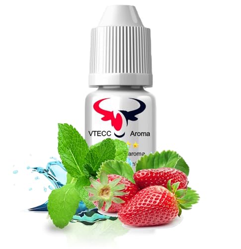 Aromakonzentrat Konzentrat Drops Aroma Lebensmittelaroma Flavdrops zum Kochen Backen Lebensmittel & Getränke Diffuser Vernebler Verdampfer Wassersprudler uvm (100 ml, Erdbeere Menthol) von House of Vape