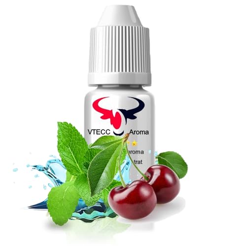 Aromakonzentrat Konzentrat Drops Aroma Lebensmittelaroma Flavdrops zum Kochen Backen Lebensmittel & Getränke Diffuser Vernebler Verdampfer Wassersprudler uvm (100 ml, Kirsche Menthol) von House of Vape