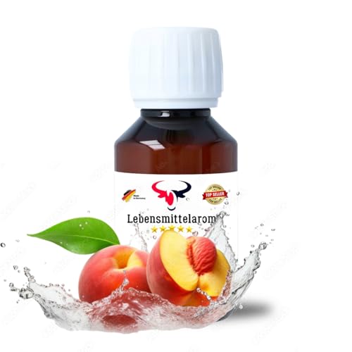 Pfirsich Konzentrat Drops hochkonzentriertes Aroma Lebensmittelaroma Intensives Aroma zum Backen in Lebensmitteln & Getränken, für Diffuser Vernebler Nebelmaschinen Wassersprudler uvm. (30 ml) von House of Vape