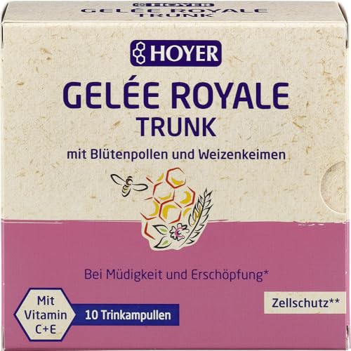 Gelee Royale & Blütenpollen Trinkampullen von Hoyer