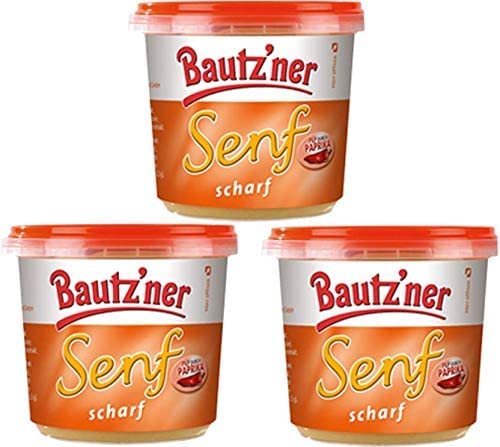 Bautzner Senf 3 X 200 ml Feinschmecker Senf scharf von Hoyo Technology GmbH