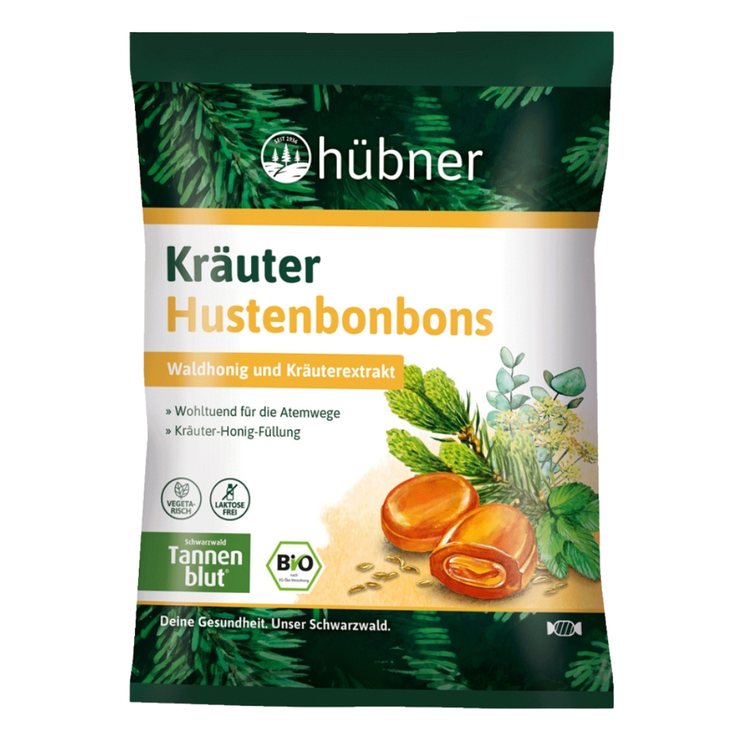 Bio Kräuter Hustenbonbons ehemals Tannenblut von Hübner