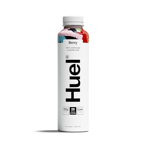 Huel Ready-to-drink Trinkmahlzeit | Berry | Beere | Plant-based | Glutenfrei | Nachhaltig | Ohne Gentechnick | 20 g Protein pro Flasche | (12x 500 ml Flaschen) von Huel