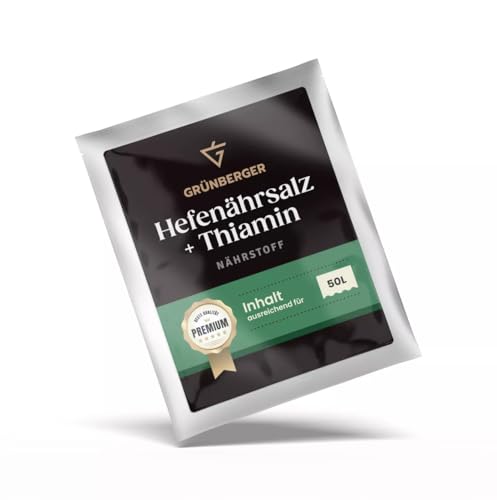 Grünberger Hefenährsalz – Nährstoff für Perfekte Wein- und Ciderherstellung – Unterstützt Schnelle Gärung & Optimale Hefeentwicklung – Di-Ammonium-Phosphat DAP, 10g für 50L Most (10g, mit THIAMIN) von Hugbert