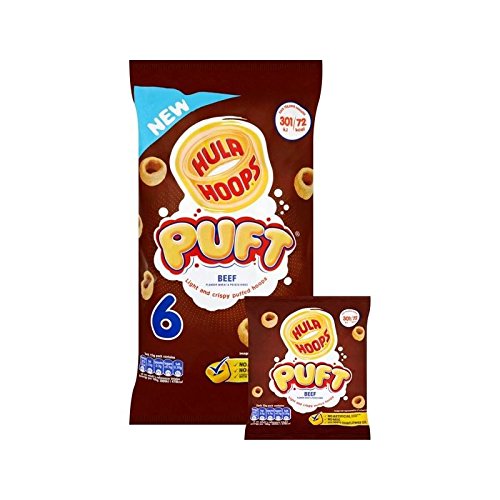 Hula Hoop Reifen Puft Rindfleisch 15G X 6 Pro Packung - (Packung mit 4) von Hula Hoops