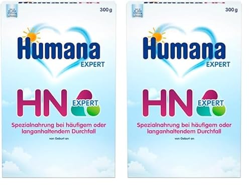 Humana HN Expert, von Geburt an, Spezialnahrung bei häufigem oder langanhaltendem Durchfall, unterstützt die Normalisierung des Stuhlbildes, mit Banane, 300 g (Packung mit 2) von Humana