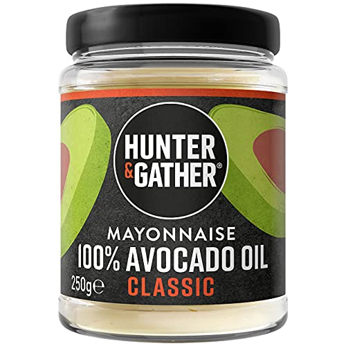 Avocado Öl-Mayonnaise 250g | Hergestellt mit reinem Avocado Öl | Paleo, Keto, Zucker- und Glutenfreie Avocado Mayo | Frei von künstlichen Aromastoffen I Samenölfrei von Hunter & Gather