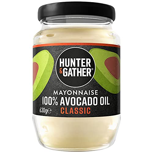 Avocado Öl-Mayonnaise 630g | Hergestellt mit reinem Avocado Öl | Paleo, Keto, Zucker- und Glutenfreie Avocado Mayo | Frei von künstlichen Aromastoffen I Samenölfrei von Hunter & Gather