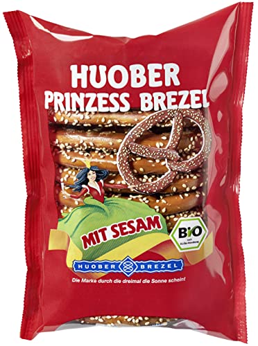 HUOBER Prinzess Brezel, Sesam, Bio, 12er Pack (12 x 125 g) von Huober