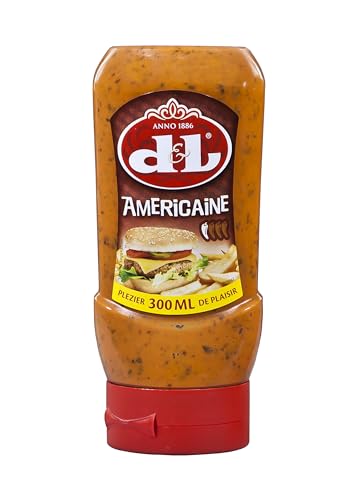 D&L Americaine Sauce - 1x 300ml - belgische Grill-Sauce aus Tomaten, würzig und leicht scharfe Sauce von Devos & Lemmens, zu Burger & Pommes, als Fleisch- und Fisch-Sauce, Chicken Wings von Hymor