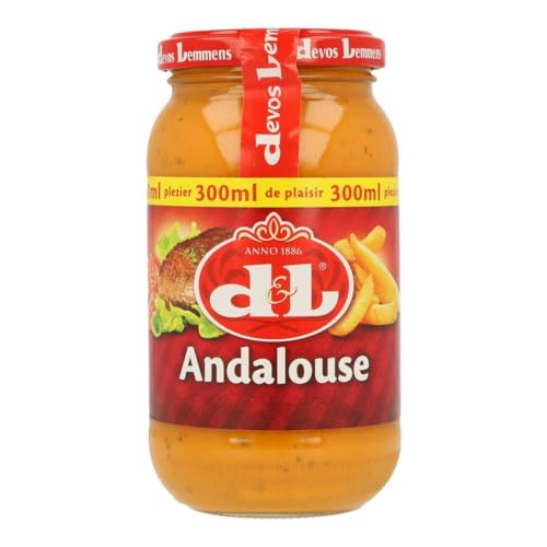 D&L Andalouse Sauce - 16x 300ml Glas - belgische Grill-Soße aus Tomaten aus Andalusien leicht pikante Würz-Sauce von Devos & Lemmens, zu Burger & Pommes, Steak, gegrilltem Fleisch, Fisch und Wraps von Hymor