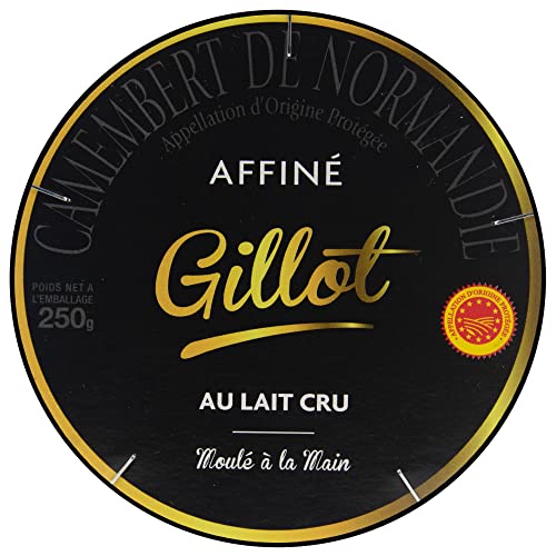 GILLOT GOURMET CAMEMBERT - 7x 250g - Weichkäse de Normandie AOP französischer Weich-Schimmel-Käse passt zu Plateau fromages u. Rot-Wein Datteln Feigen Pflaumen Walnüssen von Hymor