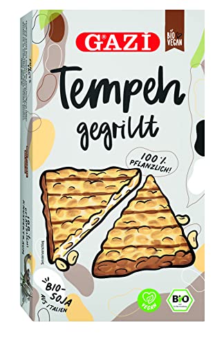 HYMOR BIO TEMPEH GEGRILLT - 2x 200g - vegane Fleisch-Alternative mit italienischem BIO-Soja traditionell in Italien hergestellt, von Gazi, pflanzliche Alternative lecker und bekömmlich von Hymor