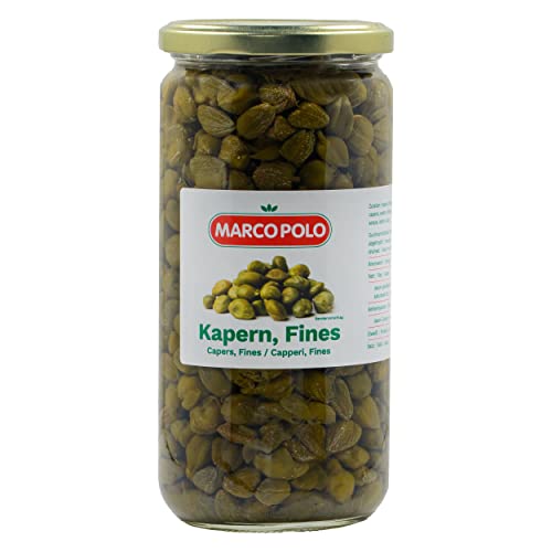 HYMOR KAPERN FINES - 2x 450g Glas - eingelegte Kapern in Salz & Essig, als Gewürz für Pizza und Pasta, für Vitello Tonnato, in Saucen wie Königsberger Klopse, auf Rinder-Tartar, als Pesto oder Dip von Hymor