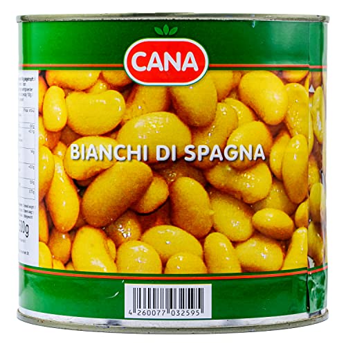 Hymor Bianchi di Spagna - 1x 2500g Dose - natur, weiße Riesenbohnen, Butterbohnen, Italien, nährstoffreiche vegane Beilage mit viel Eisen, Ballaststoffen, Magnesium und Proteinen von Hymor