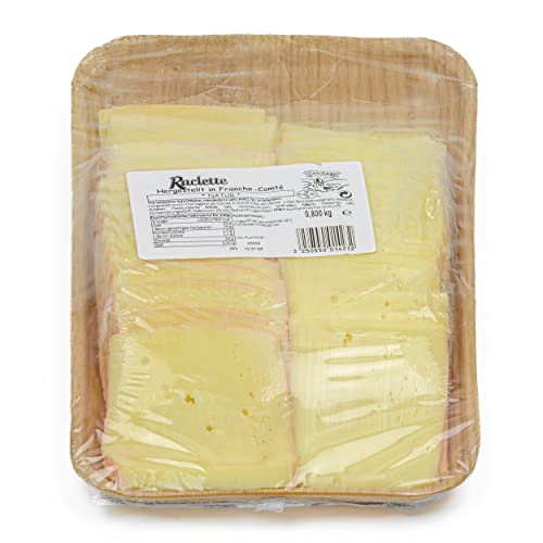 Hymor Raclette-Käse in Scheiben - 1x 800g - französischer Schnitt-Käse geschnitten von Ermitage | mindestens 8 Wochen gereift | klassisch zum Raclette | als Belag für Brote und Sandwiches von Hymor