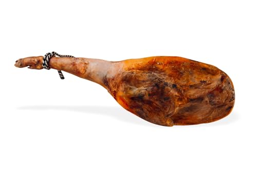 Hymor Serrano Schinken Reserva – 1x ca. 7,5kg – spanische Spezialität, Vorderschinken mindestens 12 Monate gereift, ganzer Jamon Serrano mit Knochen, aus dem besten Stück vom weißen Schwein von Hymor