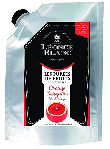 Leonce Blanc Blutorangen-Frucht-Püree - 8x 1kg - süß-herbe sizilianische Blutorangen, natürliche Zitrusfrucht, frei von Farb- und Konservierungsstoffen, für Cocktails, Smoothies, als Saft (8kg) von Hymor