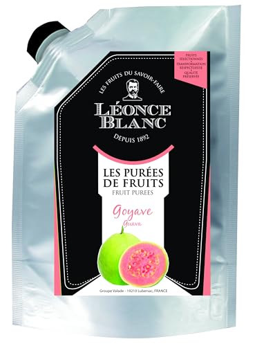 Leonce Blanc Guave-Frucht-Püree - 3x 1kg - süß-säuerliches Guaven-Püree, frei von Farb- und Konservierungsstoffen, zur Herstellung von Sorbet, Eis, Kuchen, als Dessert, zu Cocktails, als Saft (3er) von Hymor