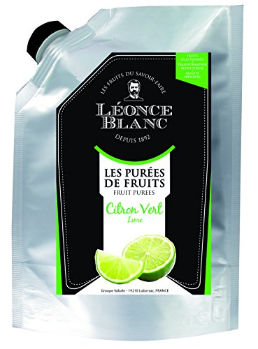 Leonce Blanc Limetten-Frucht-Püree - 1x 1kg - intensiv aromatische Limetten, exotische Zitrusfrucht, frei von Farb- und Konservierungsstoffen, für Cocktails, als Saft & Eis (1kg) von Hymor