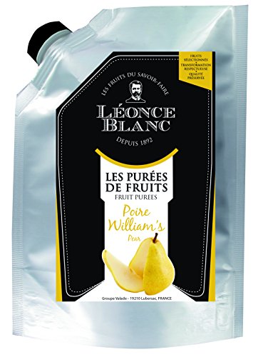 Leonce Blanc William-Christ-Birne-Frucht-Püree - 1x 1kg - intensiv süße Birnen, Obst-Püree, frei von Farb- und Konservierungsstoffen, für Cocktails, Müsli, Porridges, Smoothies, als Saft (1kg) von Hymor