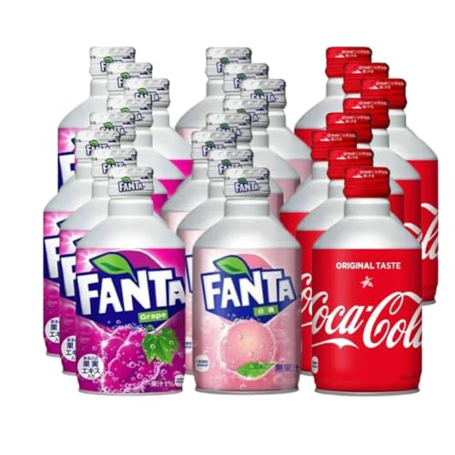 Japan-Getränke-24er Pack: Cola, Fanta White Peach & Fanta Grape (kurzes MHD) inkl. PFAND von Hype Trade