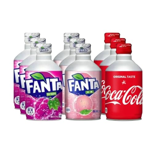 Japan-Getränke-9er Pack: Cola, Fanta White Peach & Fanta Grape (kurzes MHD) inkl. PFAND (9 Dosen) von Hype Trade