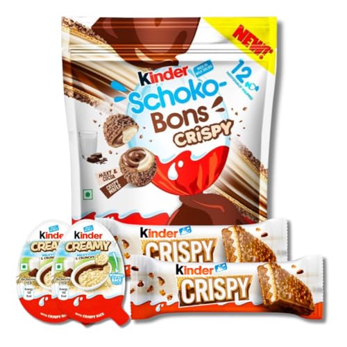 Kinder 2x Riegel & 1x Schokobons Crispy - 2x Creamy Mix Süßigkeiten Box (S) von Hype Trade