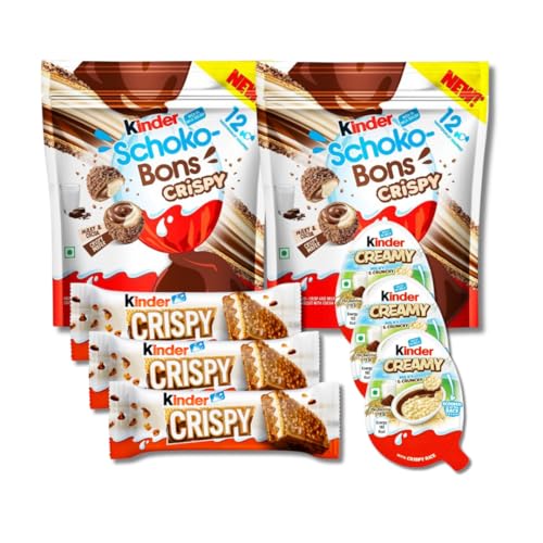 Kinder 3x Riegel & 2x Schokobons Crispy - 3x Creamy Mix Süßigkeiten Box (SM) von Hype Trade