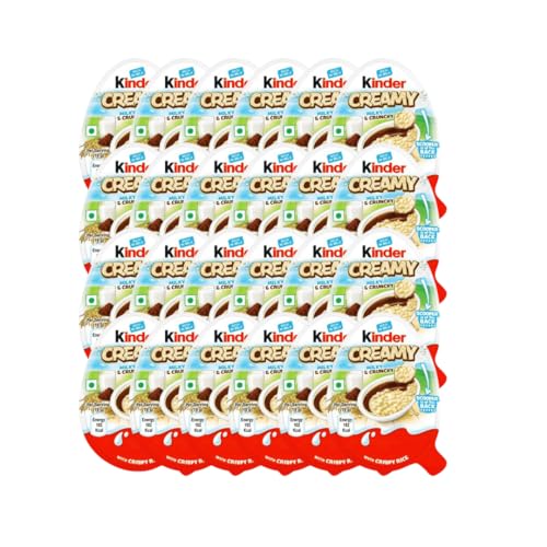 Vorteilspaket von Kinder Creamy Milk & Crunchy (24er Pack, Schokolade) von Hype Trade