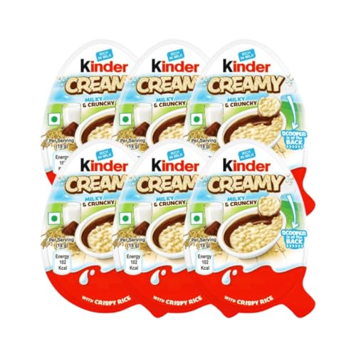 Vorteilspaket von Kinder Creamy Milk & Crunchy (6er Pack, Schokolade) von Hype Trade